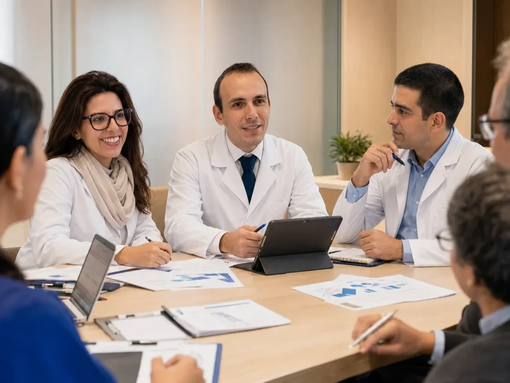 Equipe da RenalLife analisa processos, indicadores e operação na gestão integrada em nefrologia hospitalar.