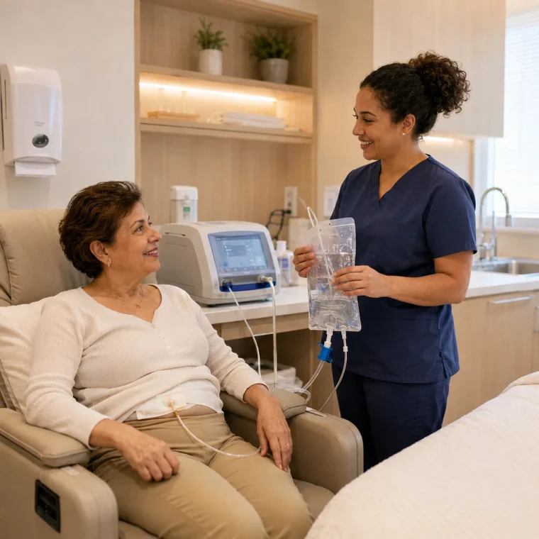 Paciente em diálise peritoneal com orientação profissional e acompanhamento nefrológico da RenalLife.