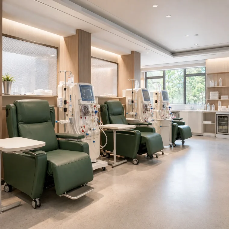 Unidade preparada para hemodiálise, hemodiafiltração e terapias extracorpóreas hospitalares da RenalLife.